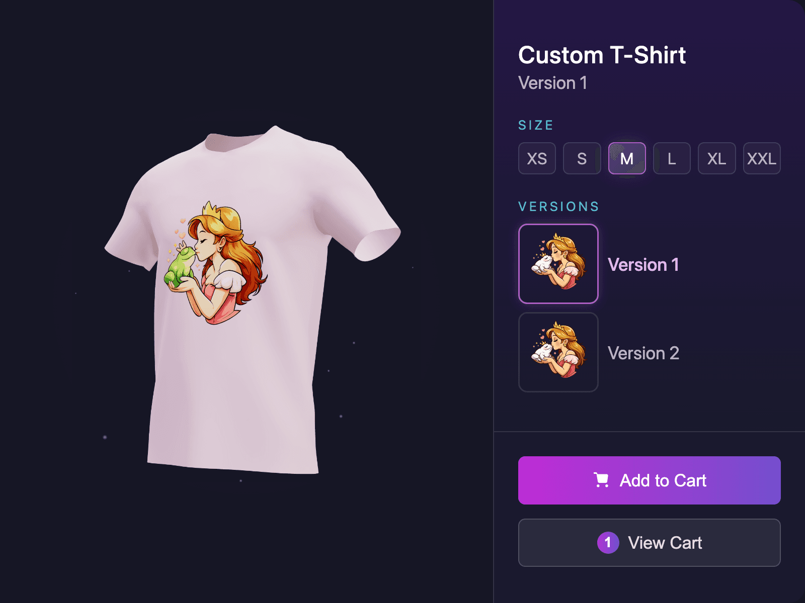 Cart and checkout on the Omniwiz studio page